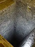 The 12 metre or 39 feet deep shaft obstacle in Penthu's tomb