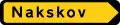 F14: Temporary flag-type direction sign