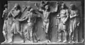 Detail of the columns of progress at the Panama Exposition (1915), San Francisco, California