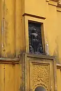 Statue of Jain Tirthankar on the wall