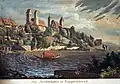 Schlosshalde around 1825 AD, aquatinta by Meinrad Kälin