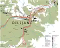 Map showing Matosavank in relation to Dilijan.