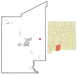 Location of White Sands, New Mexico