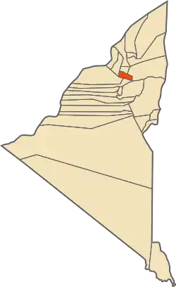 Location of Metarfa commune within the former Adrar Province