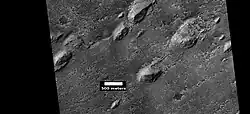 Crommelin crater, showing layers, as seen by HiRISE