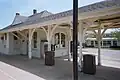 Trackside view of western canopy from the platform prior to its restoration