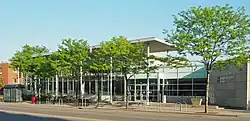 East Lake Library, a tall, glassy one-story building