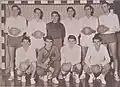 Gruia (back row, first from the right) with Romania's junior team in 1965