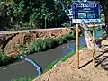 Ecobarrier on the stream.