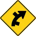 P2-13D Curve with side roads (right)
