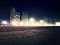 Night view of the Mirador Playa Brava building
