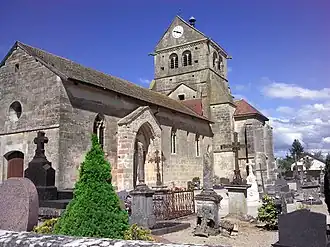 The church in Saint-Vrain