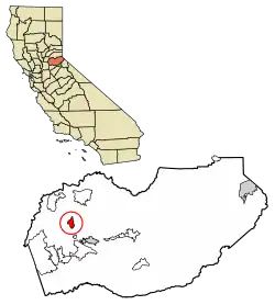 Location of Coloma in El Dorado County, California