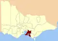 Location of Mornington district in 1859