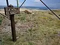 Elevation sign at lookout tower