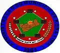 Logo of Cova Lima in Tetum and Portuguese