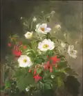 Fuchsiaer og høstanemoner, oil on canvas, 1888