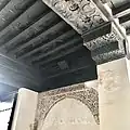 Remains of decoration in the vestibule of the building