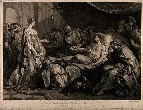 Doctor Erasistratus Discovers the Love of Antiochus (after Hyacinthe Collin de Vermont)