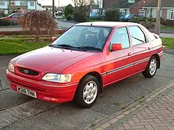 Front view of 5-door hatchback (post facelift)