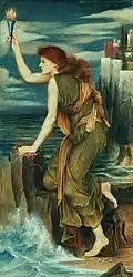 Hero Holding the Beacon for Leander