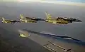 The Griffins flying F-16B fighters during the Red Flag 2010 exercise.