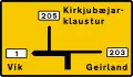 Destination ahead and map (b)