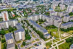 Aerial view of Fabijoniškės