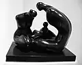 "Familia", in these studies for larger sculptures, a small size allows Carbonell to experiment more freely with the forms and concepts, bringing contemplation to the forefront.