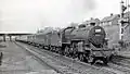 Return holiday express at Farington, in 1959