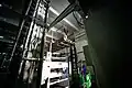 Fashion show inside in a pasta factory