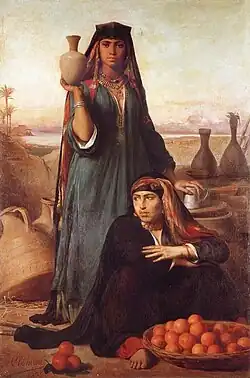 Women Selling Water and Oranges