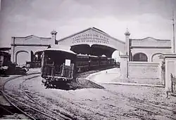 Train entering the station