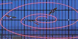 Detailed view of the Fibonacci numbers in the Zürich Hauptbahnhof.