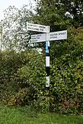 Fingerpost in High Laver parish