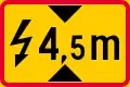 Height of electric line (formerly used )