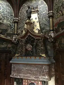 Gothic Revival&nbsp;– Chimney-piece in the Chaucer Room of the Cardiff Castle, Cardiff, the UK, by William Burges, c. 1877&nbsp;– c. 1890[46]
