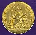1863 coin showing the figure