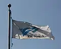 The alternate flag flying in Victoria's Centennial Park