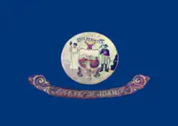 Flag of Idaho before first standardization, (March 12, 1907 – March 15, 1927)