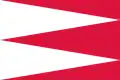 Flag of the Polish Vexillology Society , (Barry-pily of four argent and gules)