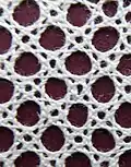 Flanders ground, same stitches, just a pin in the center of each rectangle