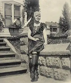 Rolled stockings, 1922.