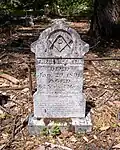 Grave of a German immigrant on the old pioneer cemetery