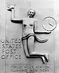 The Spirit of Communication, relief in the Forest Hills Station, Flushing, Queens, New York