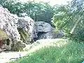 Destroyed facade of the main bunker