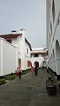 Visitors in the fort