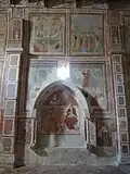 Stories of the life of Jesus and Mary, in the foreground Annunciation