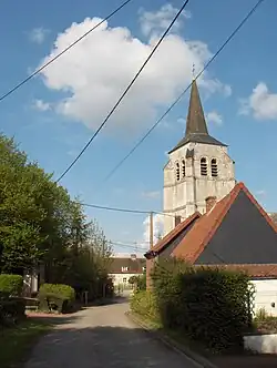 The tower of the church of Fosseux