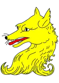 Fox’s head erased or langued gules